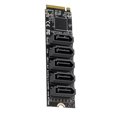 thumbnail image 2 of Peggybuy M.2 M-Key PCI Express To SATA 3.0 SSD Adapter Card JMB585 Chipset 6Gbps 5 Ports, 2 of 9