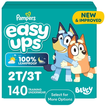 Pampers Easy Ups Bluey Potty Training Pants Boys Size 5 3T-4T, 100 Count (Select for More Options)