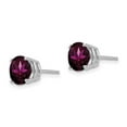 thumbnail image 2 of Primal Gold 14 Karat White Gold 7mm Rhodolite Garnet Earrings, 2 of 4
