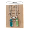 thumbnail image 6 of Naierhg 2Pcs Adjustable Extension Chain Faux Crystal Couple Necklaces Magnetic Heart Hexagonal Stone Pendant Necklace Jewelry Accessories, 6 of 8