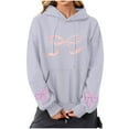 thumbnail image 2 of Nmnitkp Hoodies for Women Long Sleeve Drawstring Hooded Quality Assurance Sweatshirt 2026 Fashion Hoodie Tops Gray,M, 2 of 5