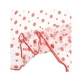 thumbnail image 5 of INSPIRE CHIC Women Polka Dots Chiffon Small Square Scarf, 1950s Retro Lightweight Soft Mesh Sheer Ruffle Scarves Neckerchief 23.6x23.6" Red, 5 of 6