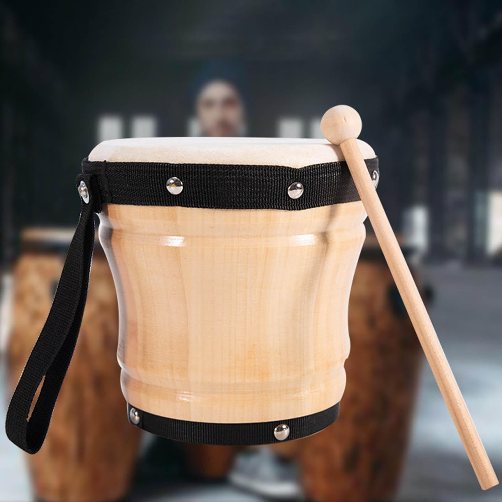 Wood s Drum 15x15cm Wood Painted Drum Percussion Instruments Drum Musical Instrument Hand Drum for Kids Adults Beginners