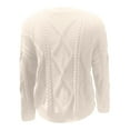 thumbnail image 4 of Lightweight Sweaters for Women Pullover Sweaters Fall Winter Long Sleeve Knit Solid Cozy Stylish Knitwear Sweaters Beige M, 4 of 4