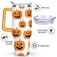 thumbnail image 3 of Happy Halloween Pumpkin Cup with Handle and Straws 40 oz Insulated Halloween Travel Cup Birthday Present for Women Girls Daughter Mom Gifts for Him/Her Coffee Mugs, 3 of 7