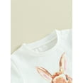 thumbnail image 5 of Toddler Baby Boy Easter Clothes Set 3 6 12 18 24 Months 2T 3T Bunny/Carrot Print Short Sleeve T-Shirt with Shorts 2Pcs Casual Outfit, 5 of 9