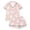 Pink8, variant on HEVRJEWJD Girls Halloween Print Short Sleeve Top With Shorts Pajamas Kids Button-Down Nightwear Loungewear Orange8 3-4 Years
