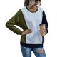 thumbnail image 1 of Sudadera de Mujer 3 Colores Empalme Estilo Suelto Transpirable Manga Larga Otoño Invierno Sudadera con Capucha para Diario Verde Azul Marino XL, 1 of 6
