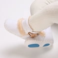 thumbnail image 6 of Baby Boys Girls Snow Winter Boots, Infant Toddler Soft Sole Winter Warm Crib Booties Shoes (White), 6 of 6