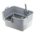 thumbnail image 3 of EHJRE Large Cat Litter Box Litter Pan Heightening, Semi Enclosed for Small Large Cats High Sided Sturdy, Anti Splashing, Cat Toilet Light Gray, 3 of 8