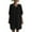 Black, variant on Elainilye Fashion Dresses for Women Summer Loose Casual V-Neck Solid Short Sleeve Dresses Cotton Linen Dress,Black
