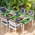 thumbnail image 2 of St. Patrick's Day Table Cloths for 5 Foot Rectangle Tables, Spring Lucky Shamrocks Gnomes Vintage Patio Waterproof Elastic Fitted Tablecloths, Washable Rectangular Table Cover for Camping, 2 of 8