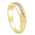 thumbnail image 2 of AFFY Father's Day Gift 1/2 Carat Round White Natural Diamond Men's Anniversary Wedding Band Ring In 14k Solid Yellow Gold (0.50 Cttw) Ring Size-13, 2 of 2