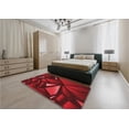 thumbnail image 5 of Ahgly Company Machine Washable Indoor Rectangle Transitional Tomato Red Area Rugs, 5' x 7', 5 of 7