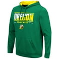 thumbnail image 2 of Men's Colosseum Green Oregon Ducks Slash Stack 2.0 Pullover Hoodie, 2 of 3