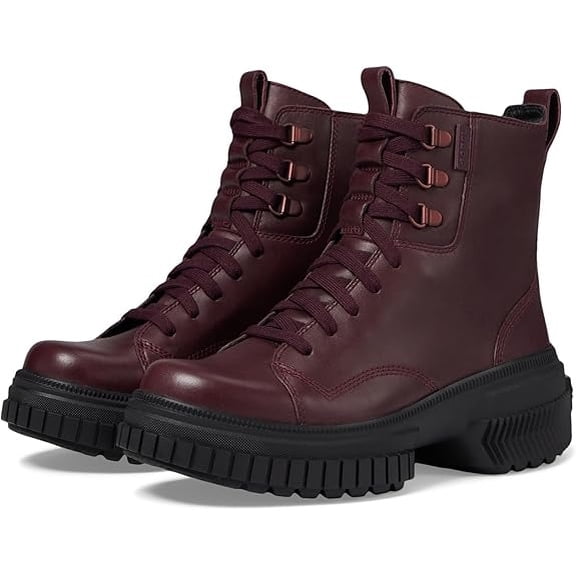 Sorel EPIC PLUM/BLACK Women's ONA AVE Waterproof Lace Boots, US 9