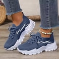 thumbnail image 2 of DXOUPM Chaussures de Course pour Femmes Décontractées en Maille Plateforme Lacets Chaussures de Tennis Confortables, 2 of 3