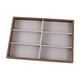 thumbnail image 2 of Bandeja expositora para gafas, caja de almacenamiento para gafas de sol, ligera y apilable, Cuadrícula gris de 6, 2 of 9