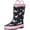 Navy Unicorns, variant on NORTY Boys Girls Toddler Little Big Kids Lug Sole Mid-Calf Waterproof Rubber Rain Boot