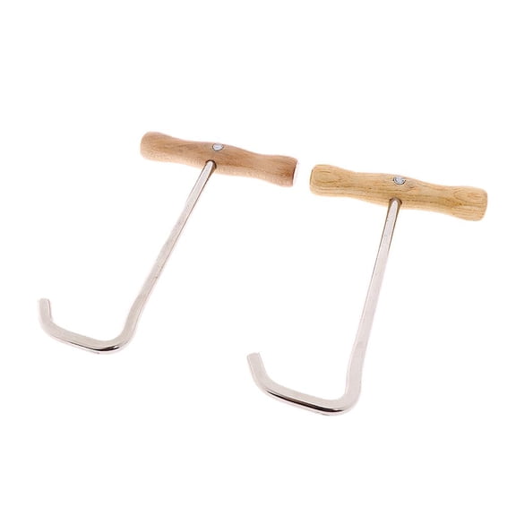 2pcs Equestrian Boots Pulls Boots Hooks with Wood Handle Equestrian Sports