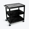 Luxor Large Flat Shelf Cart - Three Shelves