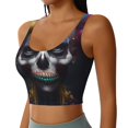 thumbnail image 2 of Fuzoiu Modern Abstract Colorful Skull C Print Women's Sports Vest,U-Back Sports Tank,Gym Vests,Athletic Sleeveless Shirts,Exercise Undershirts,Yoga, Gym, and Dance Wear-Medium, 2 of 8
