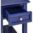 thumbnail image 3 of Chelsea Lane Nightstand End Table with Drawer Power Outlet, Twilight Blue, 3 of 4