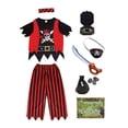 thumbnail image 2 of Pirate Boys Costume Pirate Top, Pants with AccessoriesSet Boys Dress Up Costumes for Play Halloween Costume Boy, 2 of 9
