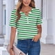 thumbnail image 4 of mfyjkho Tops Deportivos Para Mujer, Camiseta De Manga Corta Con Cuello En V Y Estampado Para Mujer, Top Holgado, Top De Manga Corta Tops Para Hacer Ejercicio Xl, 4 of 7