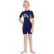 thumbnail image 4 of Traje de neopreno corto para niñas Traje de baño de una pieza Shorty con cremallera Traje de surf de X-MANTA Traje de neopreno, 4 of 7