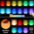 thumbnail image 3 of Touch Lamp, Portable Table Sensor Control Bedside Lamps with Quick USB Charging Port, 5 Level Dimmable Warm White Light & 13 Color Changing RGB for Bedroom/Office/Hallways, 3 of 7