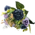 thumbnail image 4 of Ramo de simulación de peonía, adornos para sala de estar, flores artificiales moradas, flores falsas para boda, 4 of 6