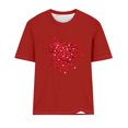 thumbnail image 4 of BLVB Valentines Shirts for Women Trendy Short Sleeve Tee Tops Cute Heart Graphic T Shirts Valentines Gifts for Her, 4 of 4