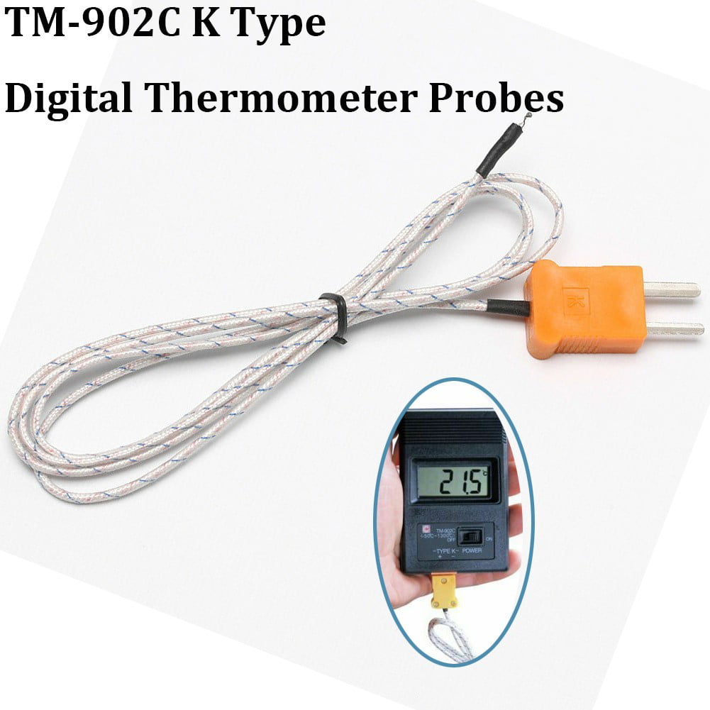 New TM-902C K Type Digital Thermometer Probes Thermocouple Sensor 1Meter Plastic 
