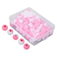 thumbnail image 3 of Perles de Cheveux Rondes, Dreadlocks Perles Poignets 74pcs Outil de Tressage de Cheveux Tressage à la Mode pour une Utilisation Quotidienne Jaune, Rose, Bleu Clair, Violet, 3 of 8