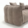 thumbnail image 4 of Aukfa 65" Compressed Loveseat Sofa for Living Room,No Assembly Required, 2 Pillow, Chenille, Brown, 4 of 8