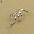 thumbnail image 3 of Anvazise Women Lady Fashion Unique Mini Snake Shape Ear Cuff Clip Punk Earring Jewelry Silver, 3 of 7