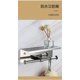 thumbnail image 2 of Zhuge Portarrollos de papel higiénico de doble rollo con estante, sólido, estilo hotelero superior, dispensador de pañuelos, almacenamiento ahorrado, acabado níquel pulido, plateado B, 2 of 3