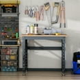 thumbnail image 4 of HOMCOM 45" Workbench Wood Tabletop Work Table W/ Adjustable Foot for Garage, 4 of 10