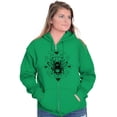 thumbnail image 5 of Spirit Animal Honeybee Symbolic Zip Hoodie Sweatshirt Women Brisco Brands X, 5 of 6