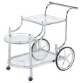 thumbnail image 4 of Sarandon 3-tier Glass Shelf Metal Bar Cart Chrome, 4 of 8