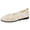 Beige, variant on DIVVce Floral Embroidered Mesh Ballet Flats For Women Closed Toe Slip On Comfortable Footwear