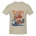 thumbnail image 2 of Camisetas de lujo The Great Ramen Off Kanagawa para hombre, camisas con estampado de verano, ropa de calle de algodón de alta calidad, tallas S a 6XL, 2 of 5
