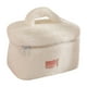 thumbnail image 3 of Bolsa de maquillaje de felpa, bolsa de cosméticos portátil para viajes de negocios y cosméticos. Blanco, 3 of 9