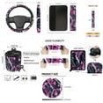 thumbnail image 7 of Yuyamidu Camo Hunting Car Seat Covers Set of 15 Pink Wood Steering Wheel Cover Seat Belt Covers Trash Bin Auto Air Vent Organizer Rear View Mirror Cover Coasters Keychain, 7 of 7