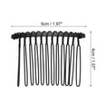 thumbnail image 2 of Unique Bargains 12 Pcs No Slip Hair Side Combs Accessories Metal 2" Black, 2 of 6