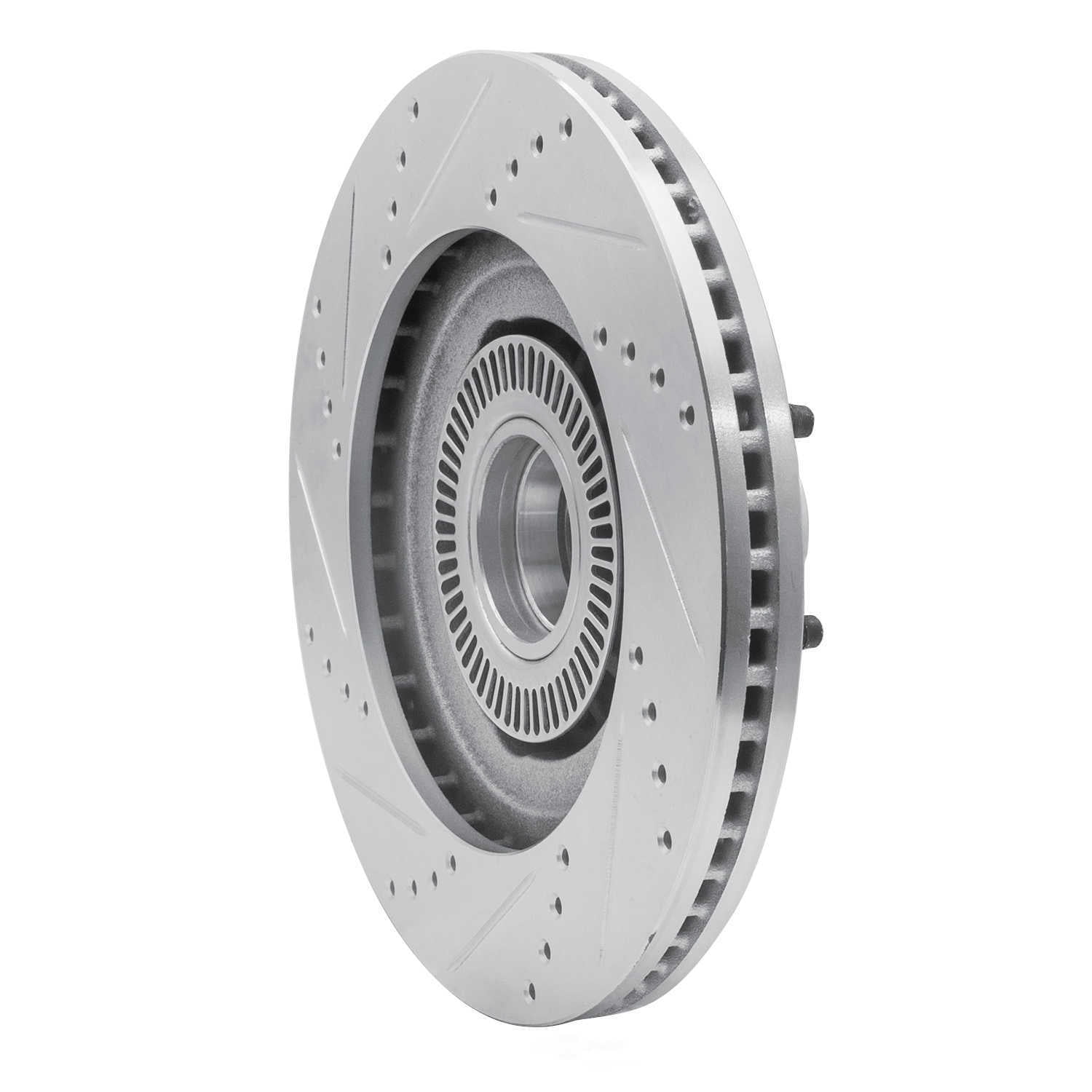 Dynamic Friction Company 631-54172R DFC Brake Rotor - Drilled And Slotted - Silver