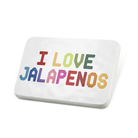 Porcelein Pin I Love Jalapenos,Colorful Lapel Badge – NEONBLOND