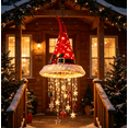 thumbnail image 2 of Lighted Santa Hat Hanging Chandelier, Pre Lit Christmas Santa Hat Decor with Warm LED Lights and Hanging Holiday Charms, Indoor Outdoor Covered Decor, 2 of 5