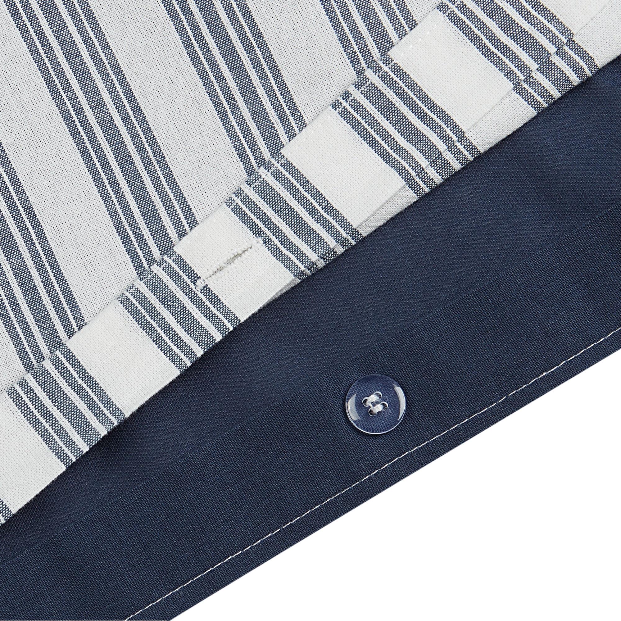 Ensemble de housse de couette 3 pièces Rayure bleue HOMETRENDS, très grand 100 % coton